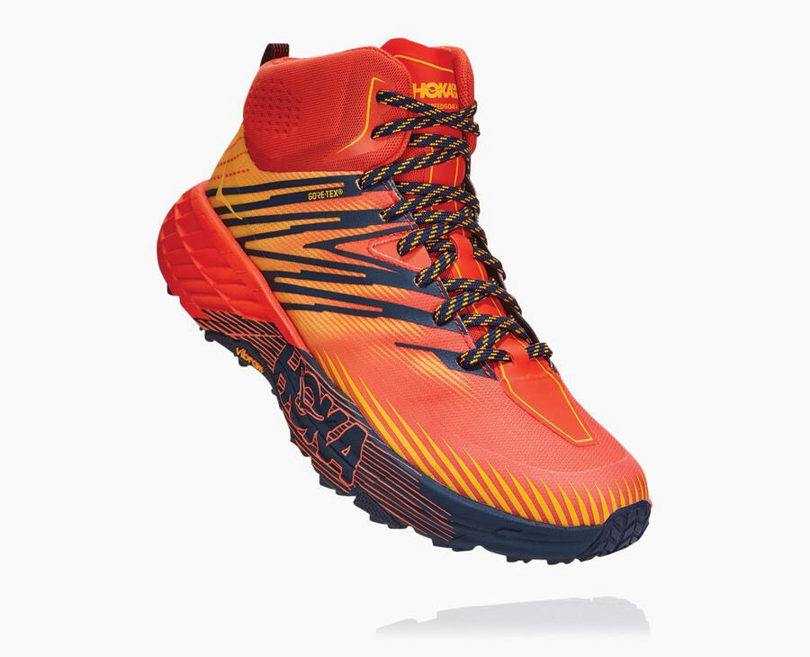 Tenis Hoka One One Trail Hombre Rojos - Speedgoat Mid Gore-Tex 2 - KZWV26857